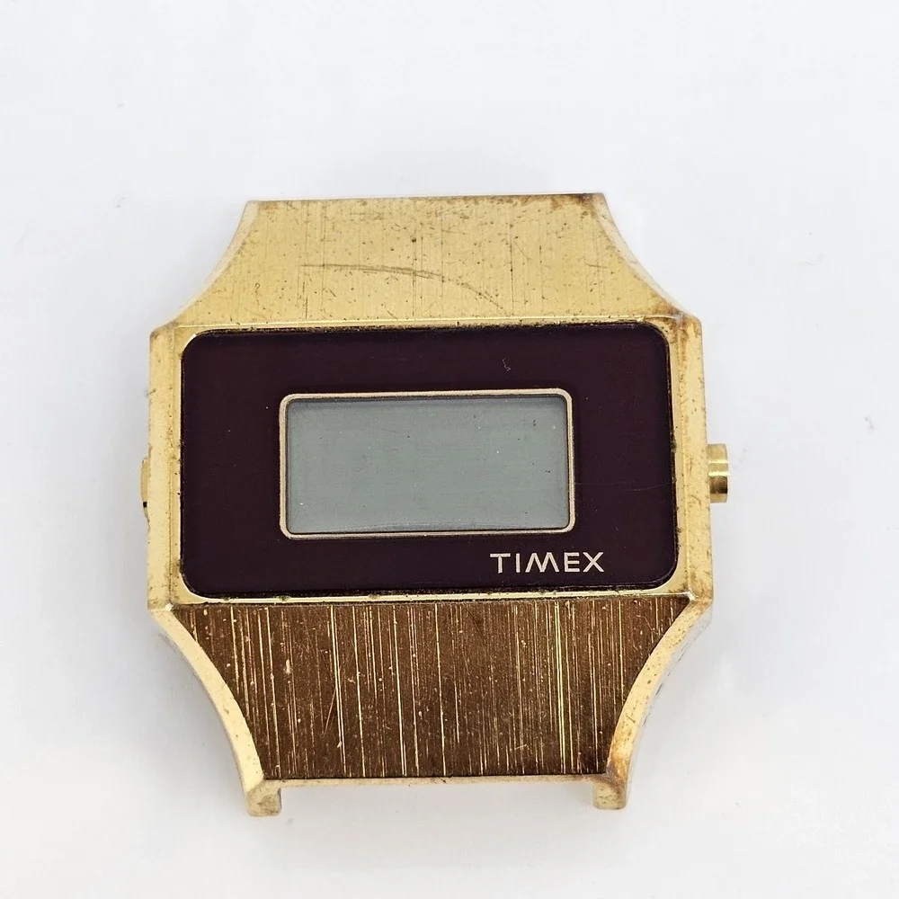 VTG Timex H Cell Men's Watch 34MM PARTS ONLY TESTED NOT WORKING